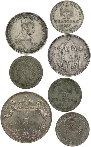 Silver coins (7 pcs) - front