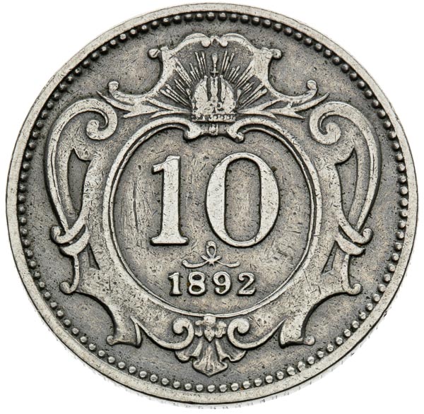 10 Heller 1892 - back