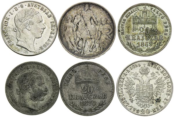 Silver coins (6 pcs) - front