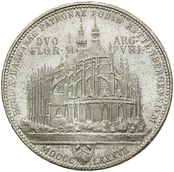 2 Guldens 1887/1974 Kuttenberg (restrike) - back