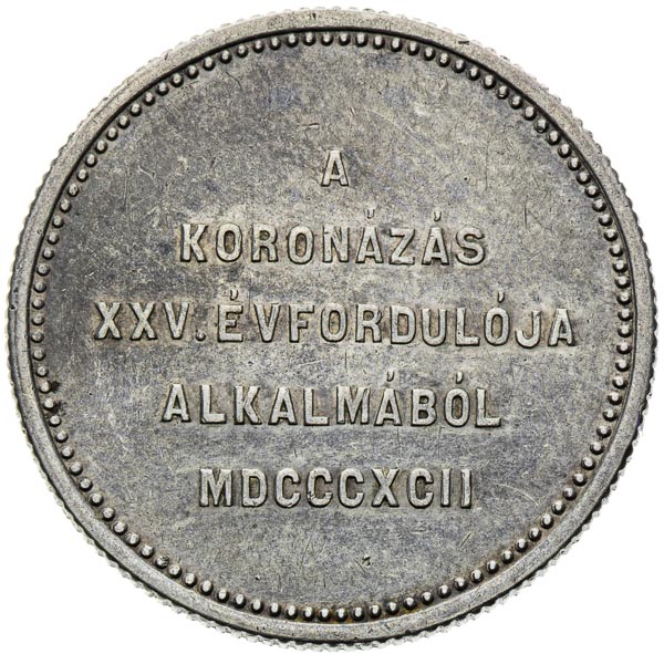 Silver Token 1892 - back