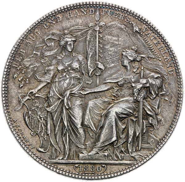 Silver medal 1880 (2 Gulden) - back