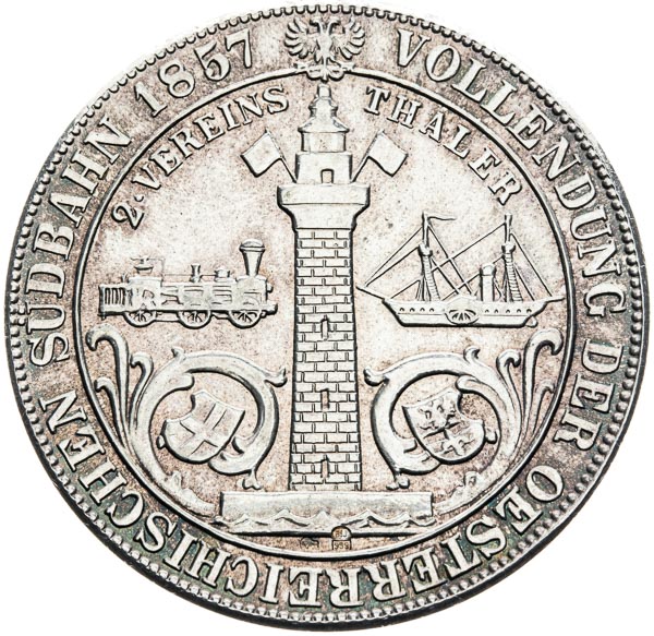 Silver medal 1857 (restrike) - back