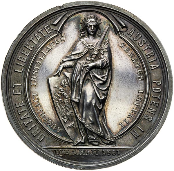 Silver medal 1861 - back