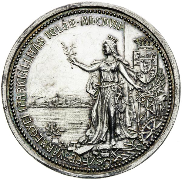 Silver medal 1907 - back