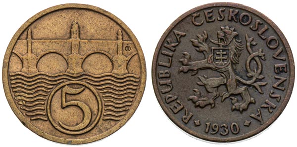 5 Heller 1930 and 1932 (2 pcs) - front