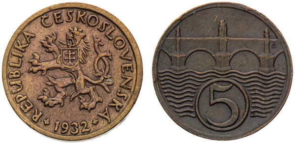 5 Heller 1930 and 1932 (2 pcs) - back