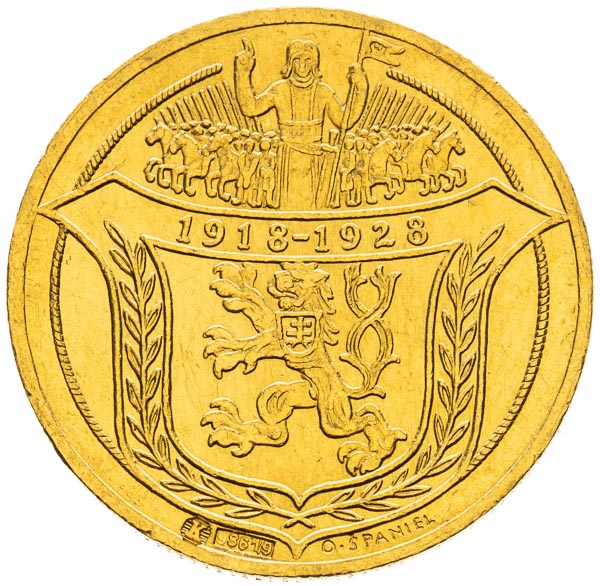 Gold medal 1928 (2 Ducats) - back