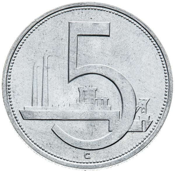 5 Koruna 1952 (Patternstrike) - back