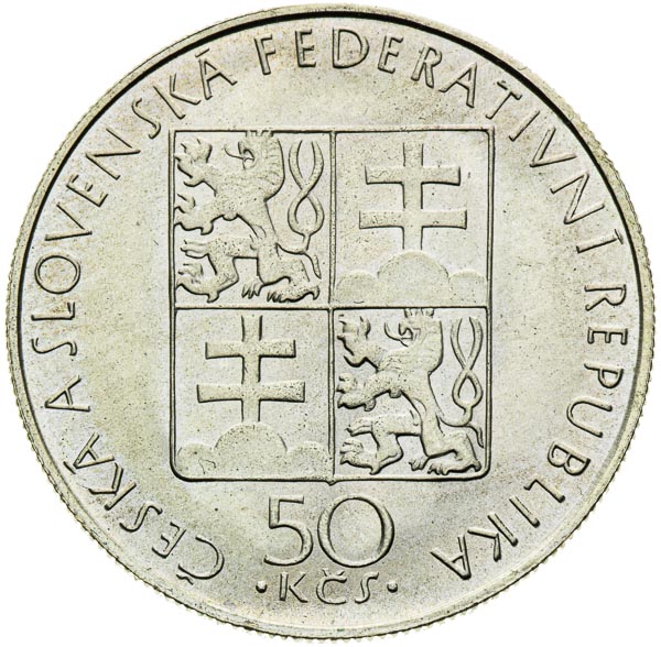 50 Koruna 1990 (Variant) - back
