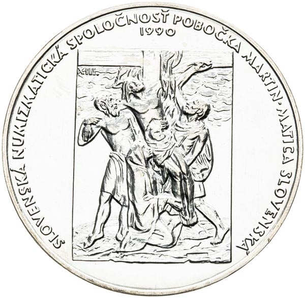 Silver medal 1990 - back