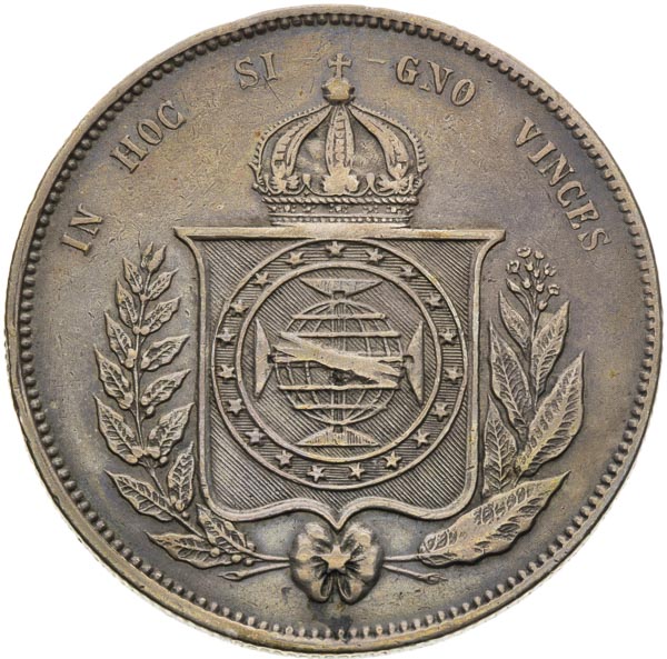 2000 reis 1865 - front