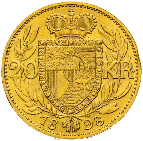 20 Koruna 1898 - back