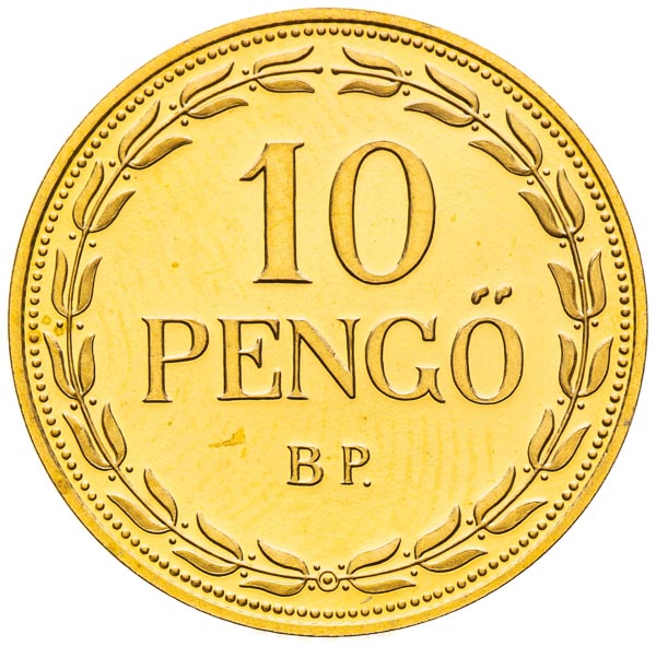 10 Pengö 1927 (Pattern strike) - back