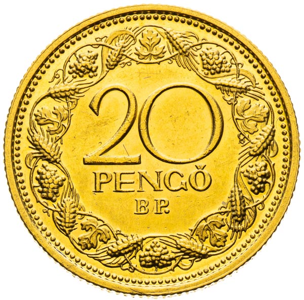 20 Pengö 1928 (Pattern strike) - front