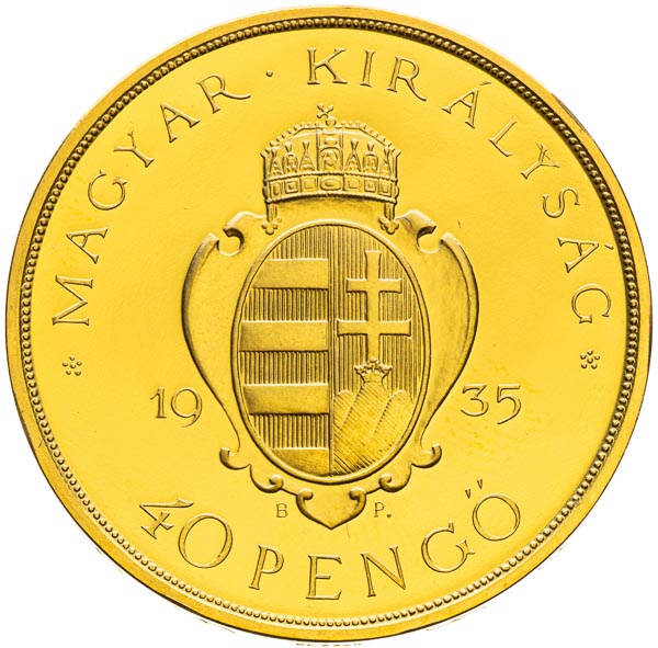 40 Pengö 1935 (Pattern strike) - back