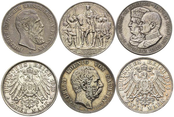 Silver coins (6 pcs) - front