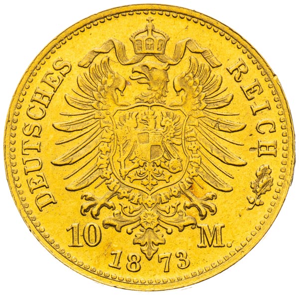 10 Mark 1873 - back