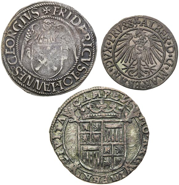 Silver coins (3 pcs) - front