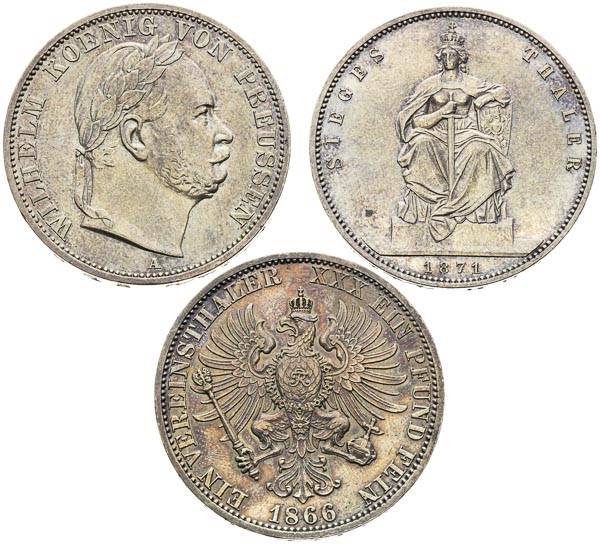 Silver coins (3 pcs) - front