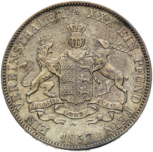 Thaler 1857 - back