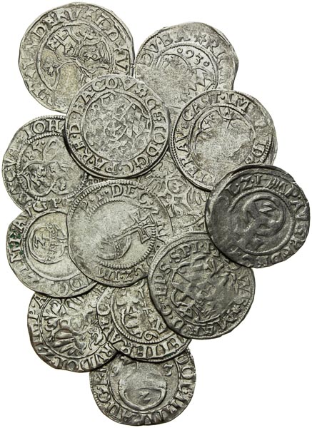 Lot of silver coins (13 pcs) - front