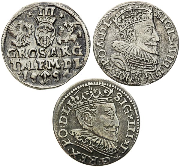 3 Groschen (3 pcs) - back