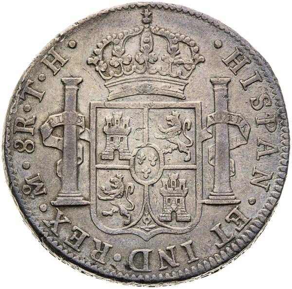 8 reales 1804 - back