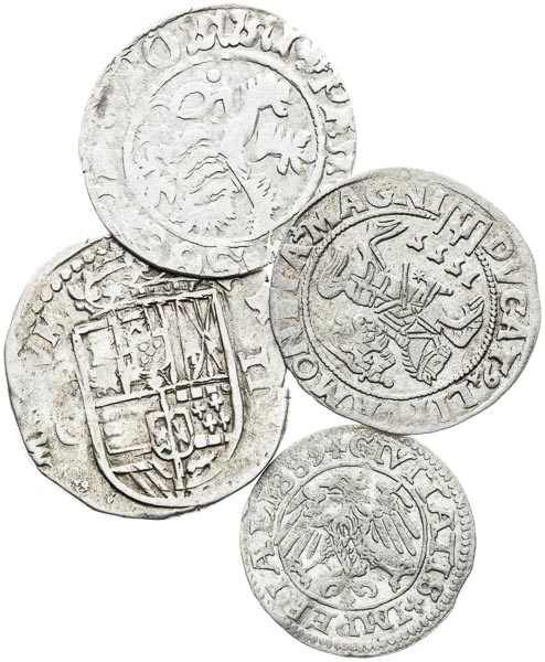 Lot of silver coins (4 pcs) - front