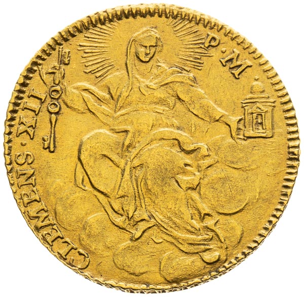 Zecchino (1730-1740) - back