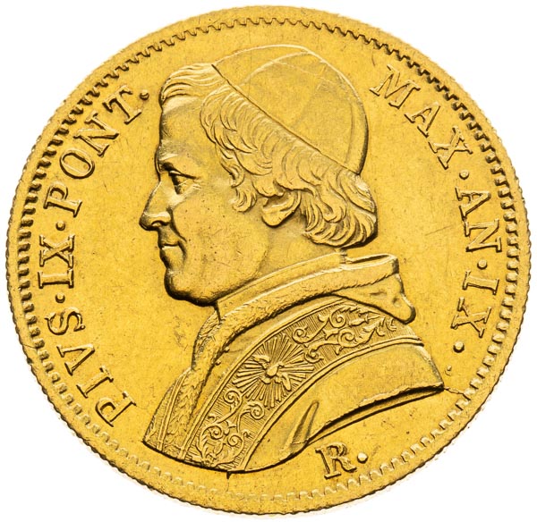 5 Scudi 1854 - avers
