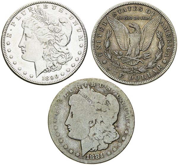 Morgan Dollar (3 pcs) - front
