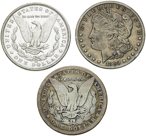 Morgan Dollar (3 pcs) - back