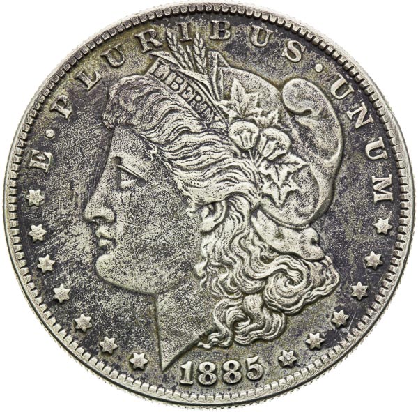 Morgan Dolar 1885 CC - front