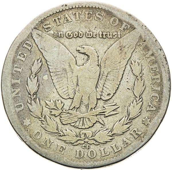 Morgan Dollar 1889 CC - back