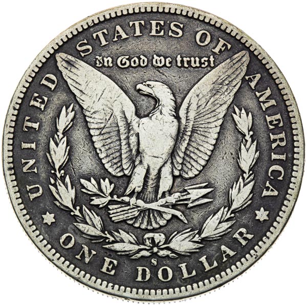 Morgan Dollar 1895 S - back