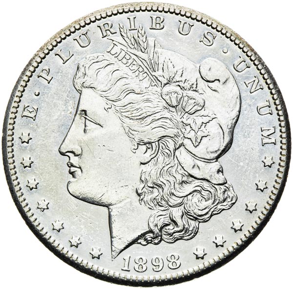 Morgan Dollar 1898 S - front