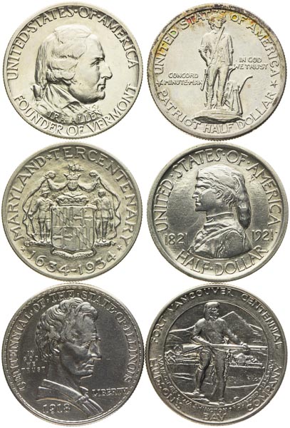 50 cent / Half dollar (6 pcs) - front