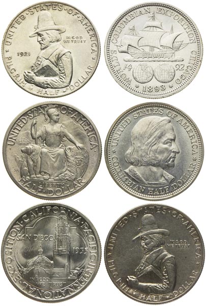 50 cent / Half dollar (6 pcs) - front