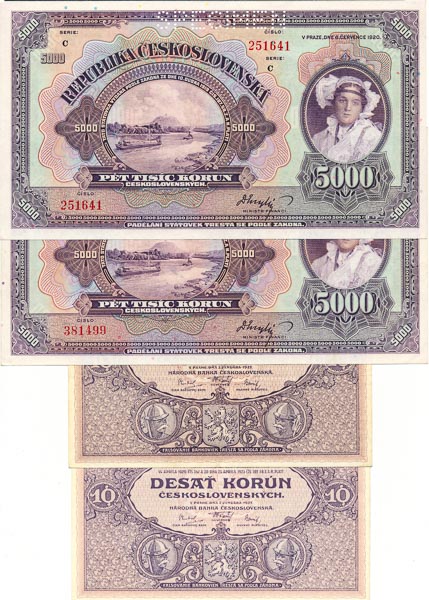 Lot of banknotes (4 pcs) - front