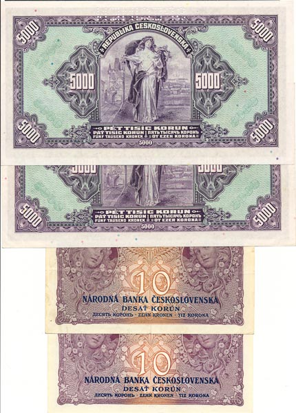 Lot of banknotes (4 pcs) - back