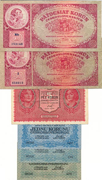 Lot of banknotes (6 pcs) - front