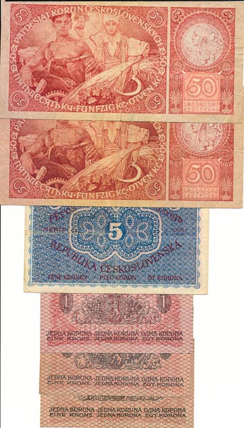 Lot of banknotes (6 pcs) - back