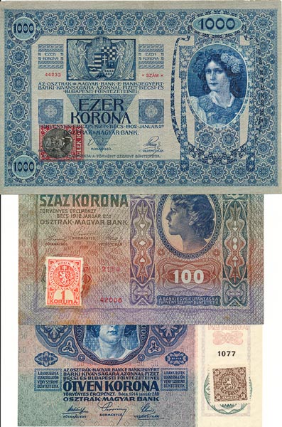 Lot of banknotes (6 pcs) - front