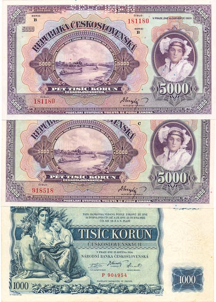 Lot of banknotes (3 pcs) - front