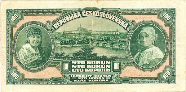 100 Koruna 1920 I - back