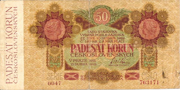 50 Koruna 1919 s. 0047 - front