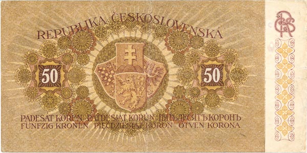 50 Koruna 1919 s. 0050 - back