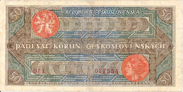 50 Koruna 1922 s. 071 - front