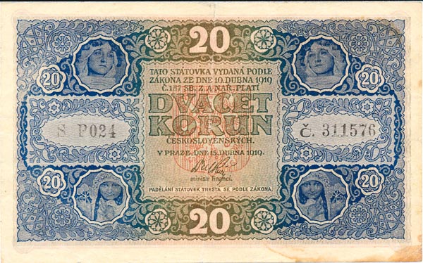 20 Koruna 1919 P 024 - front